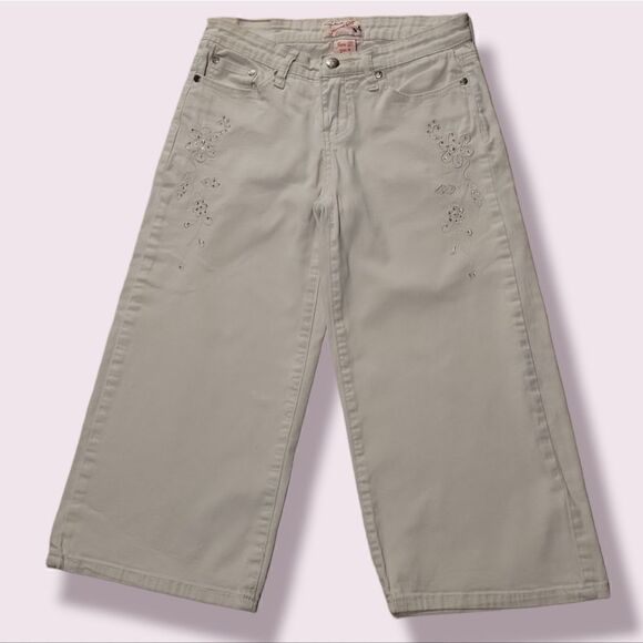 jeans D Brand. Wide Leg Tan Capri Jeans. Size 5 - Picture 1 of 7